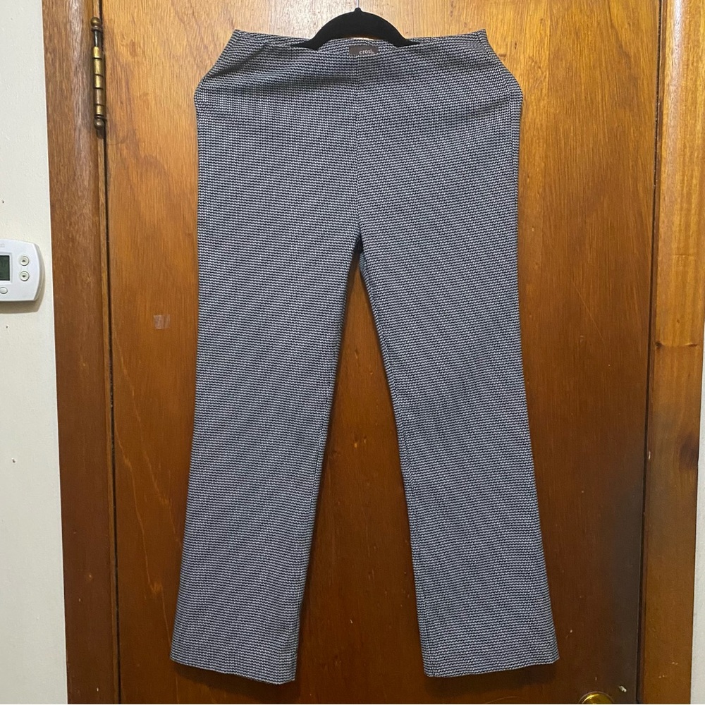 Crosby Prince Cropped Flare Pants | Black & White Gingham/Tweed